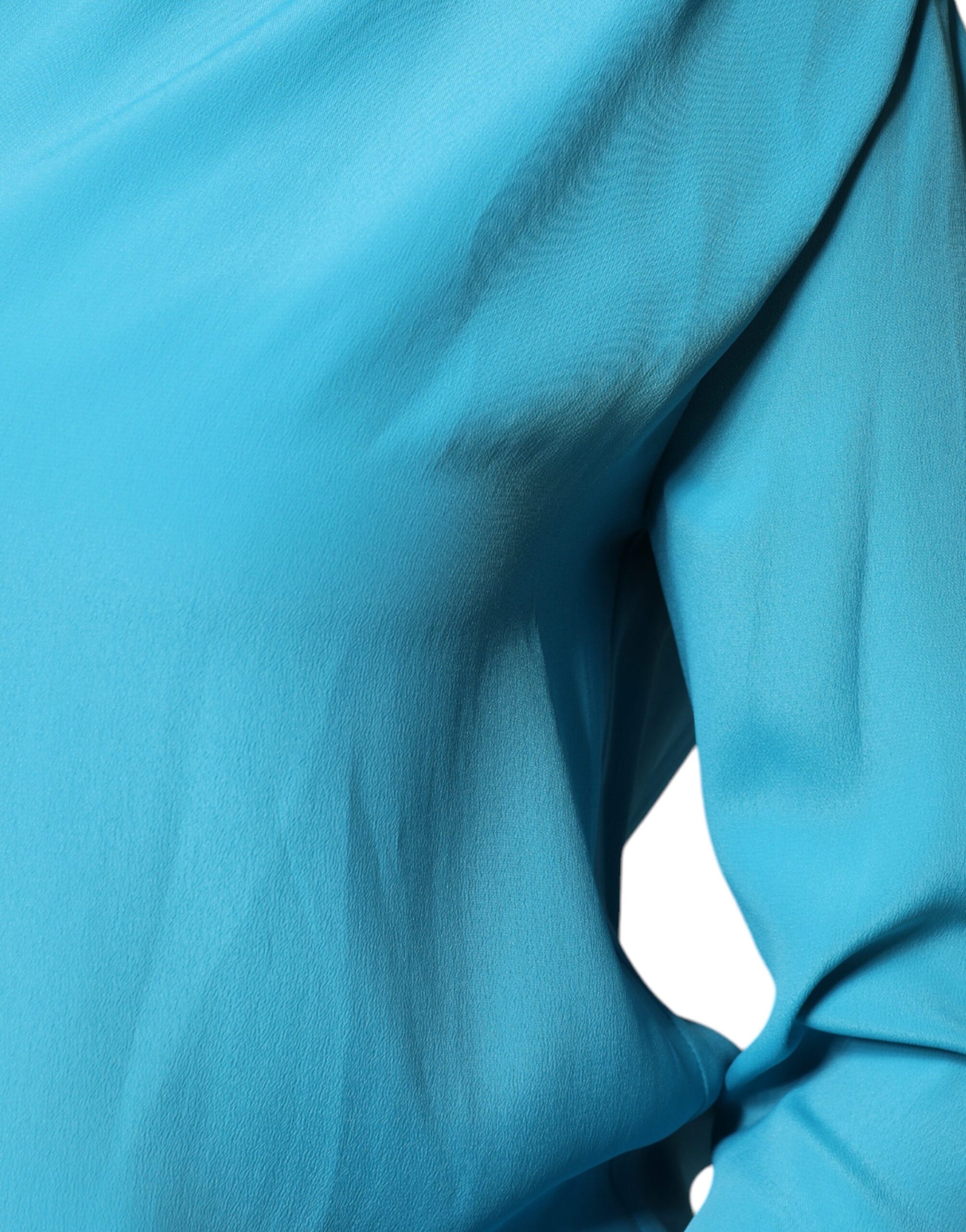 Haut blouse à manches longues et col rond bleu Boutique Moschino