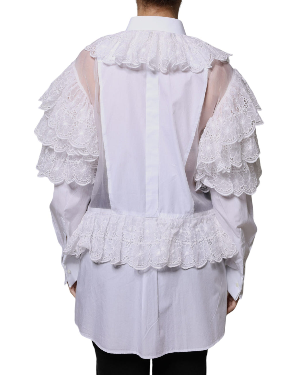 Chemisier-robe en popeline de coton blanc Dolce & Gabbana