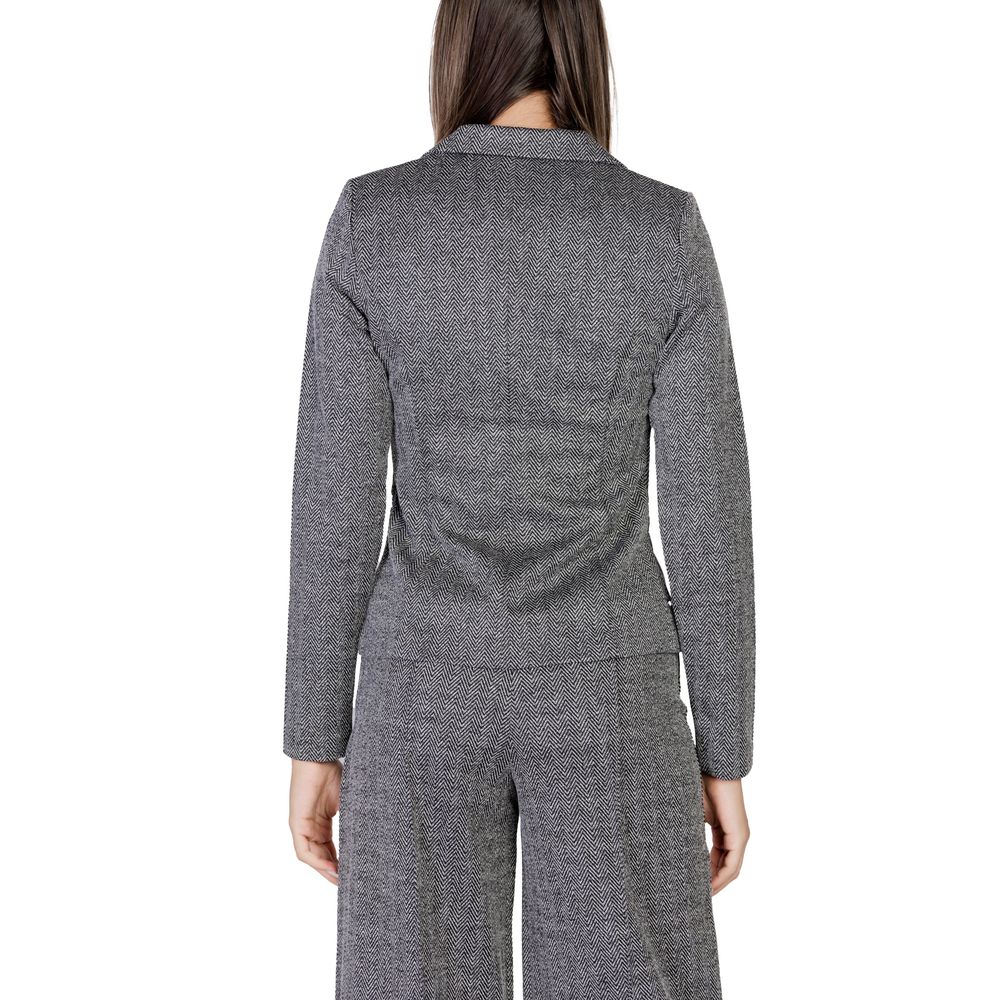 ICHI Black Polyester Blazer