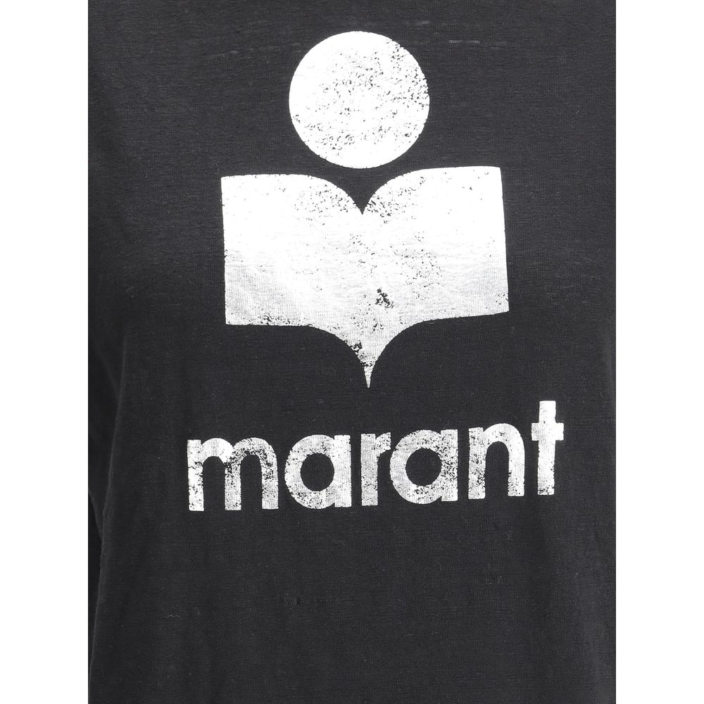 T-shirt en lin noir Marant Étoile
