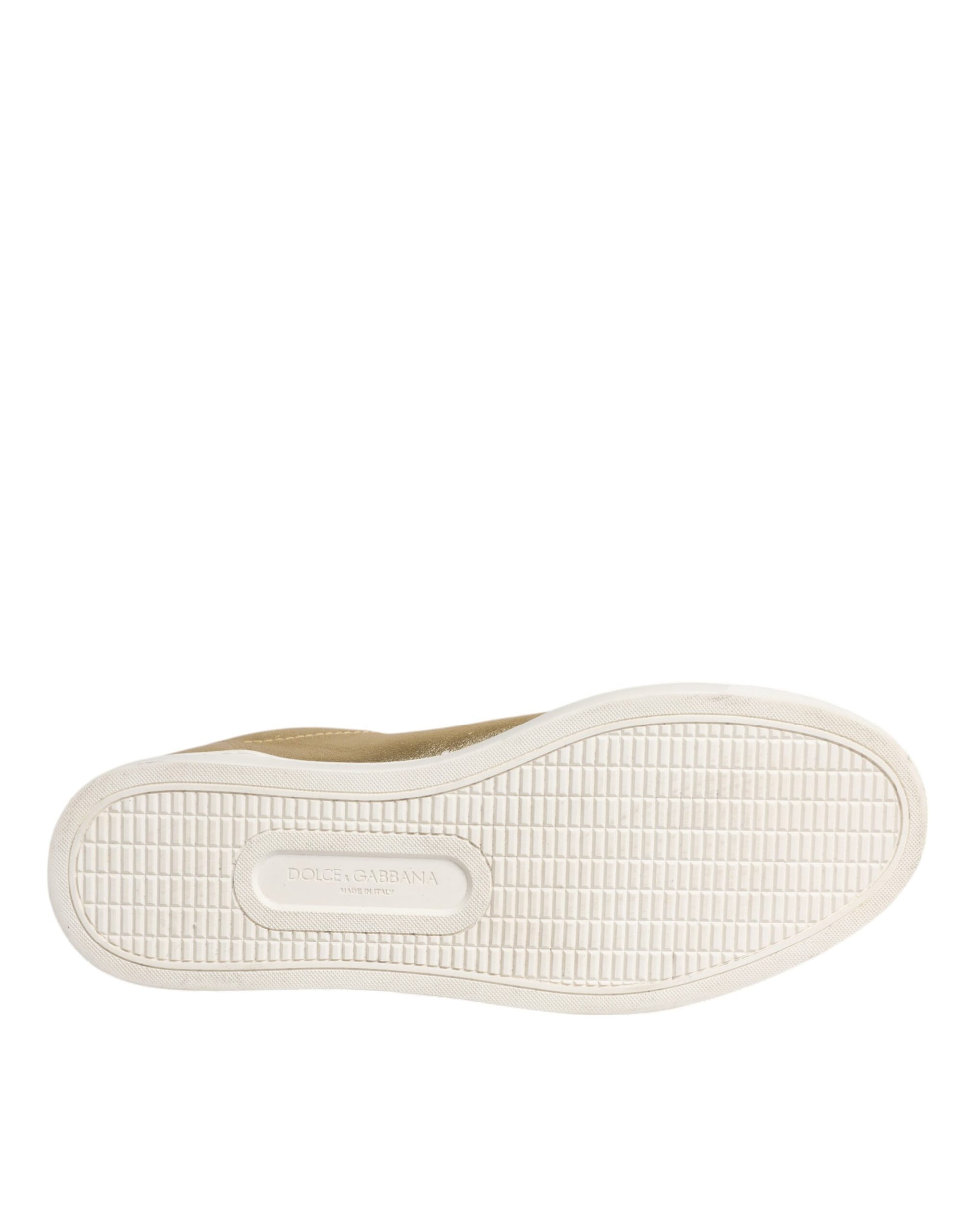 Dolce & Gabbana Baskets Hommes Cuir Or Logo London