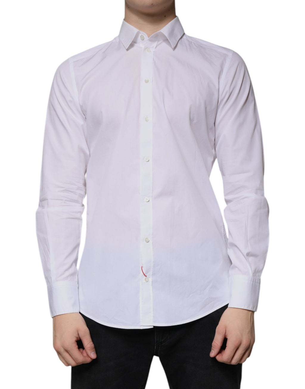 Chemise de cérémonie Dolce & Gabbana en coton blanc à manches longues