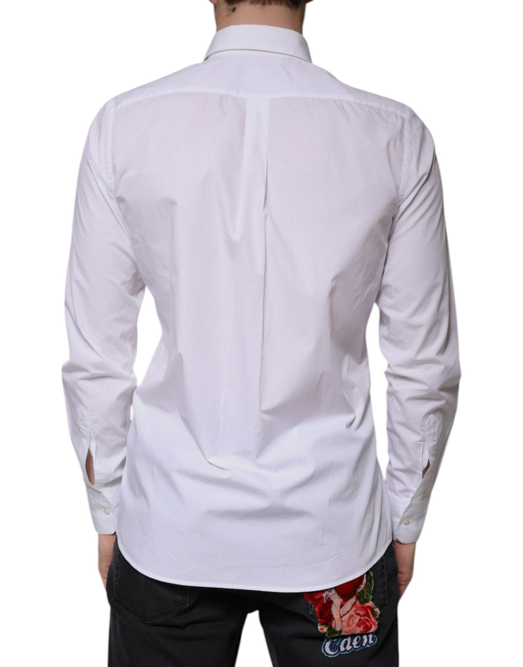 Chemise de cérémonie Dolce & Gabbana en coton blanc à manches longues