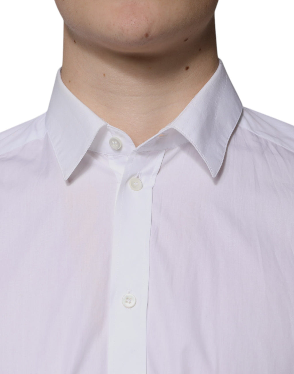 Chemise de cérémonie Dolce & Gabbana en coton blanc à manches longues