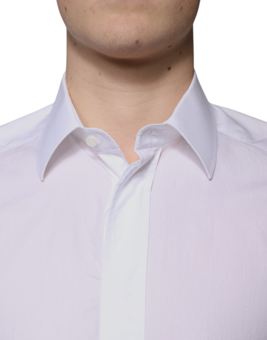 Chemise habillée slim fit Dolce & Gabbana GOLD pour homme en coton blanc