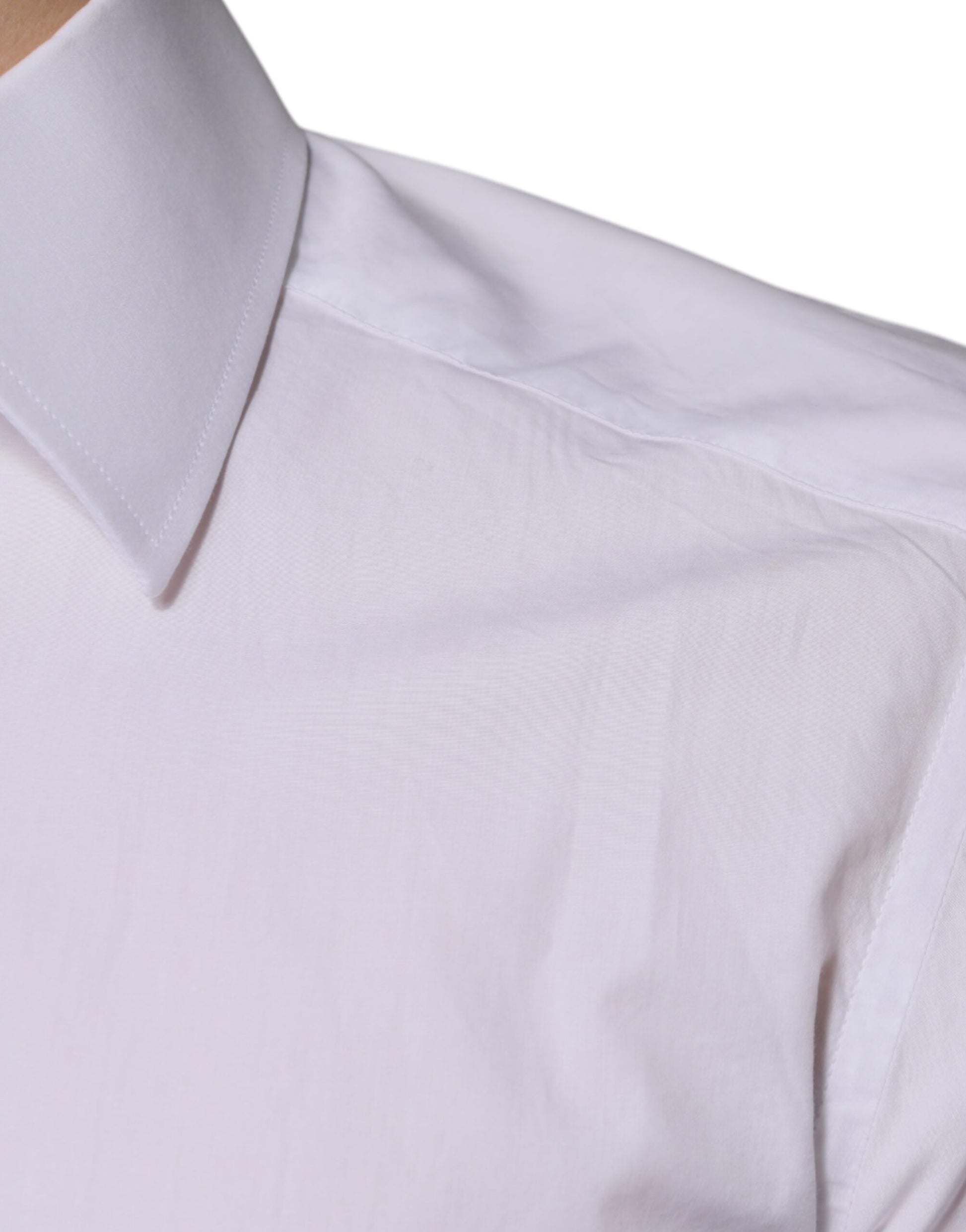 Chemise habillée slim fit Dolce & Gabbana GOLD pour homme en coton blanc
