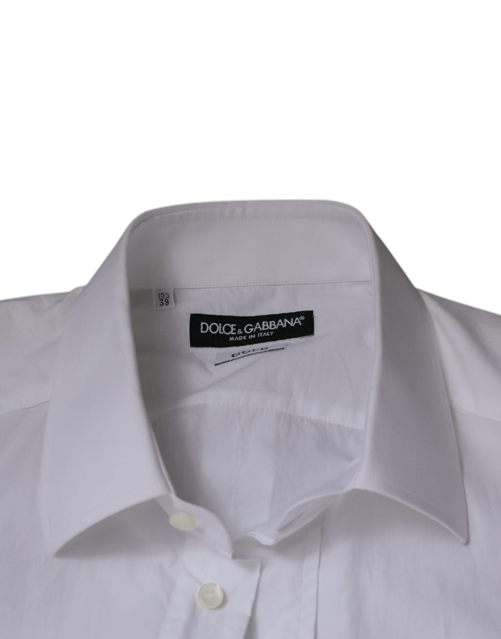 Chemise habillée slim fit Dolce & Gabbana GOLD pour homme en coton blanc