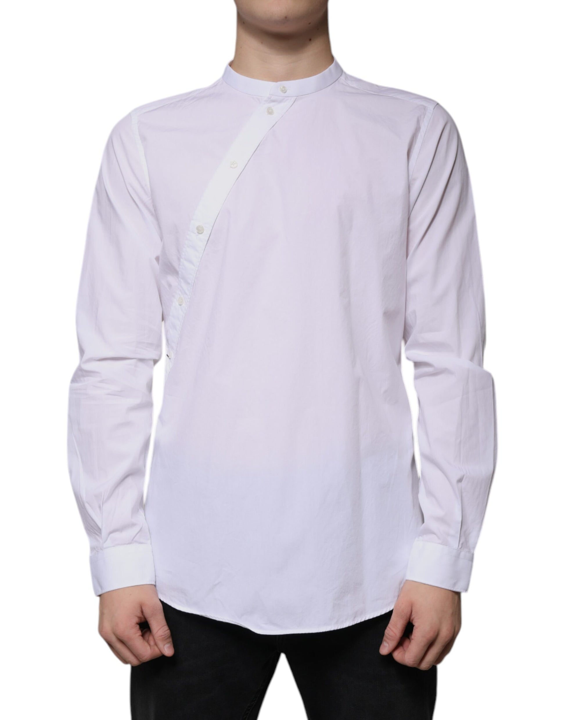 Chemise Habillée Dolce & Gabbana Coton Blanc Coupe Ajustée MARTINI