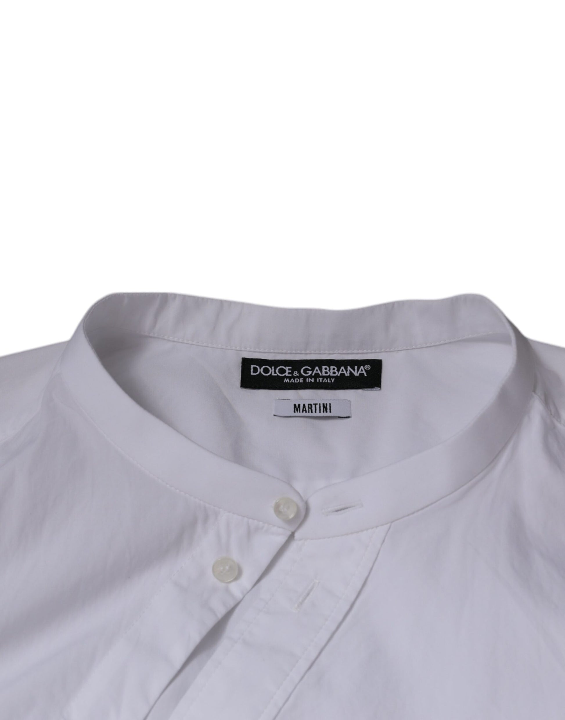 Chemise Habillée Dolce & Gabbana Coton Blanc Coupe Ajustée MARTINI