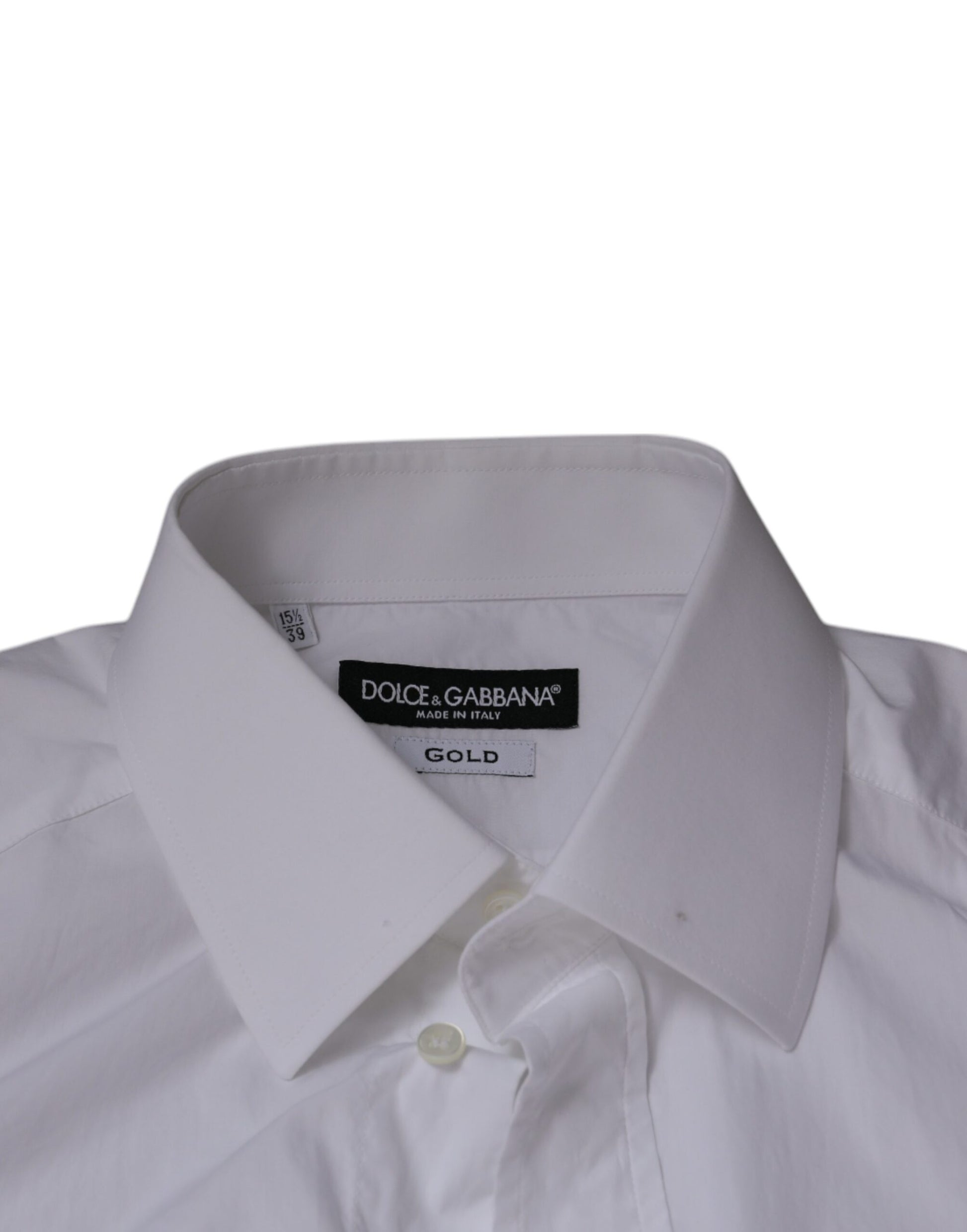 Chemise de soirée cintrée pour homme Dolce & Gabbana GOLD en coton blanc