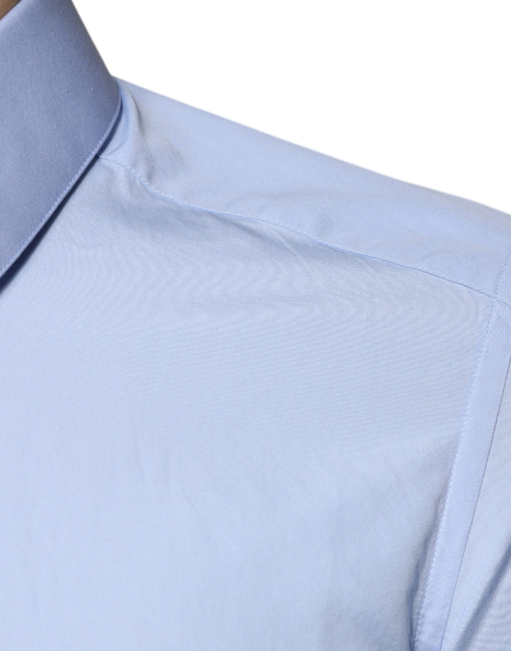 Chemise habillée Dolce & Gabbana GOLD en coton, coupe slim, bleu clair