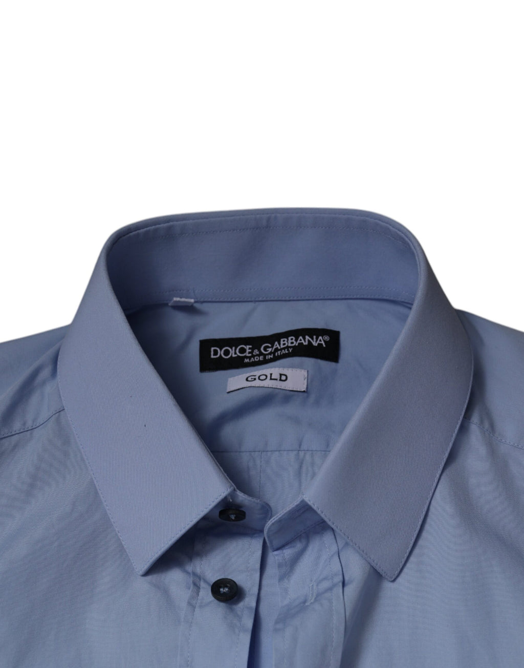Chemise habillée Dolce & Gabbana GOLD en coton, coupe slim, bleu clair