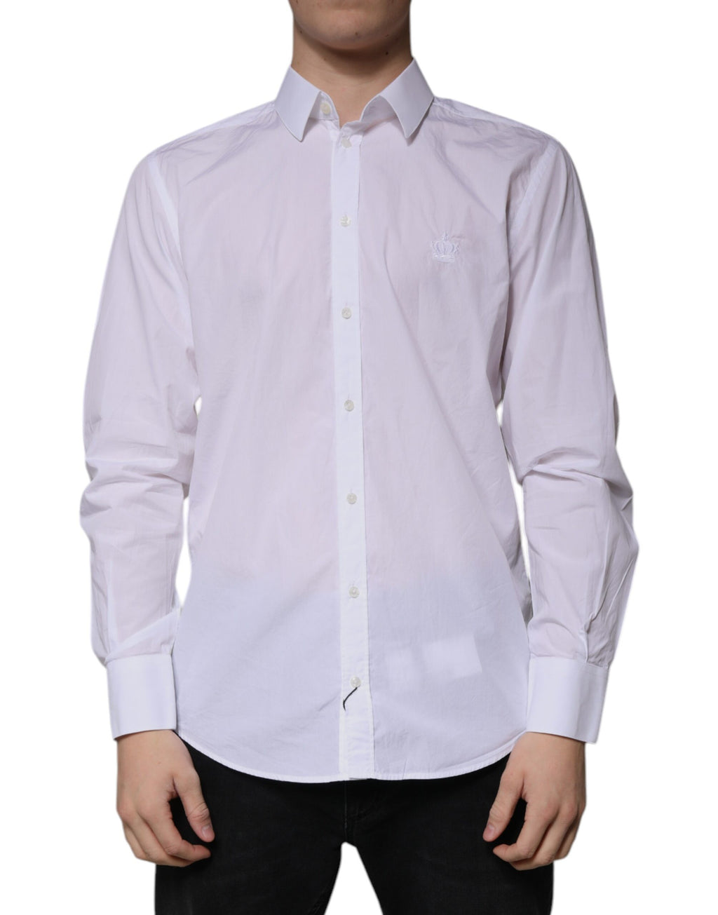 Chemise habillée Dolce & Gabbana en coton blanc coupe cintrée MARTINI pour homme