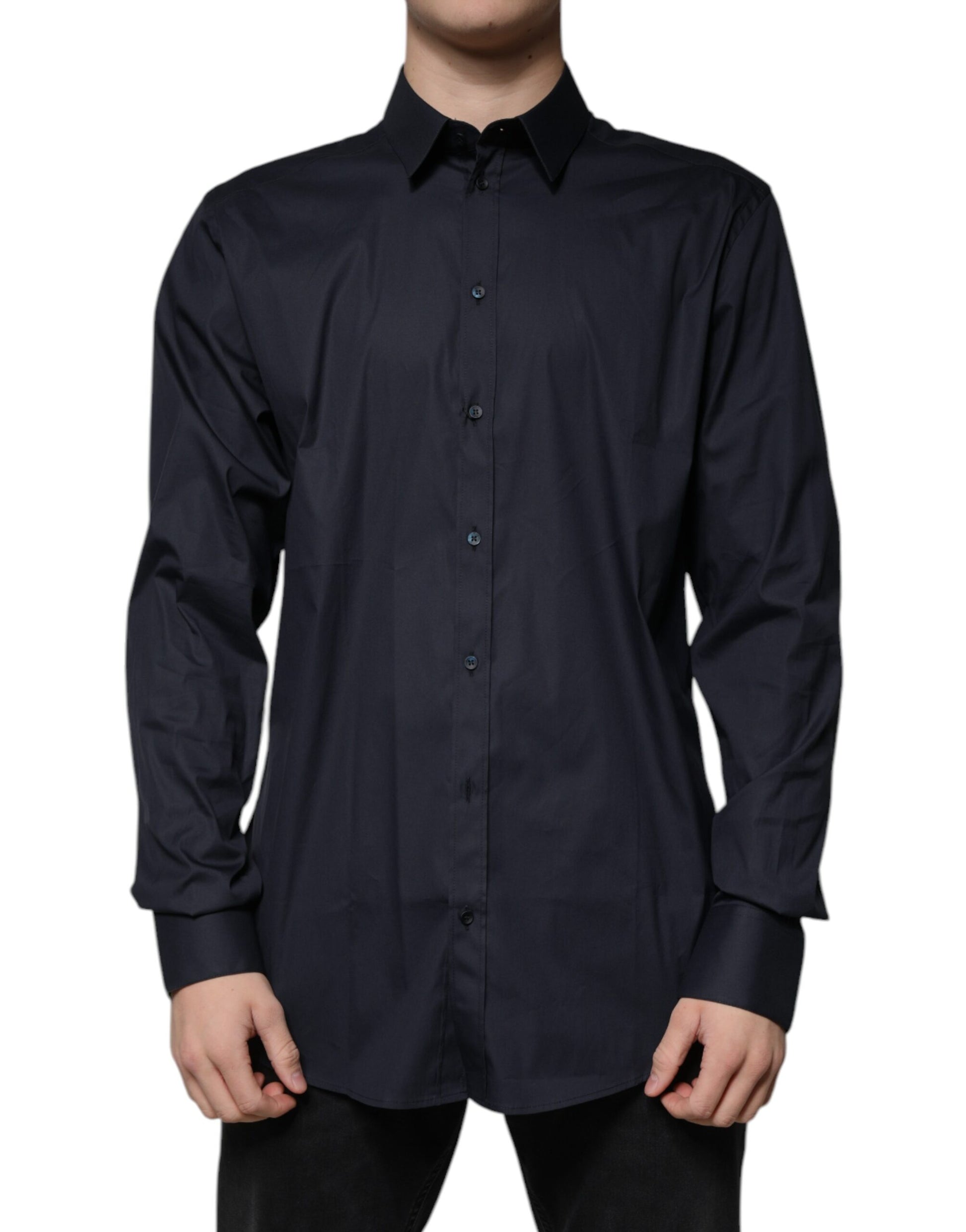 Chemise de soirée Dolce & Gabbana en coton mélangé noir et doré