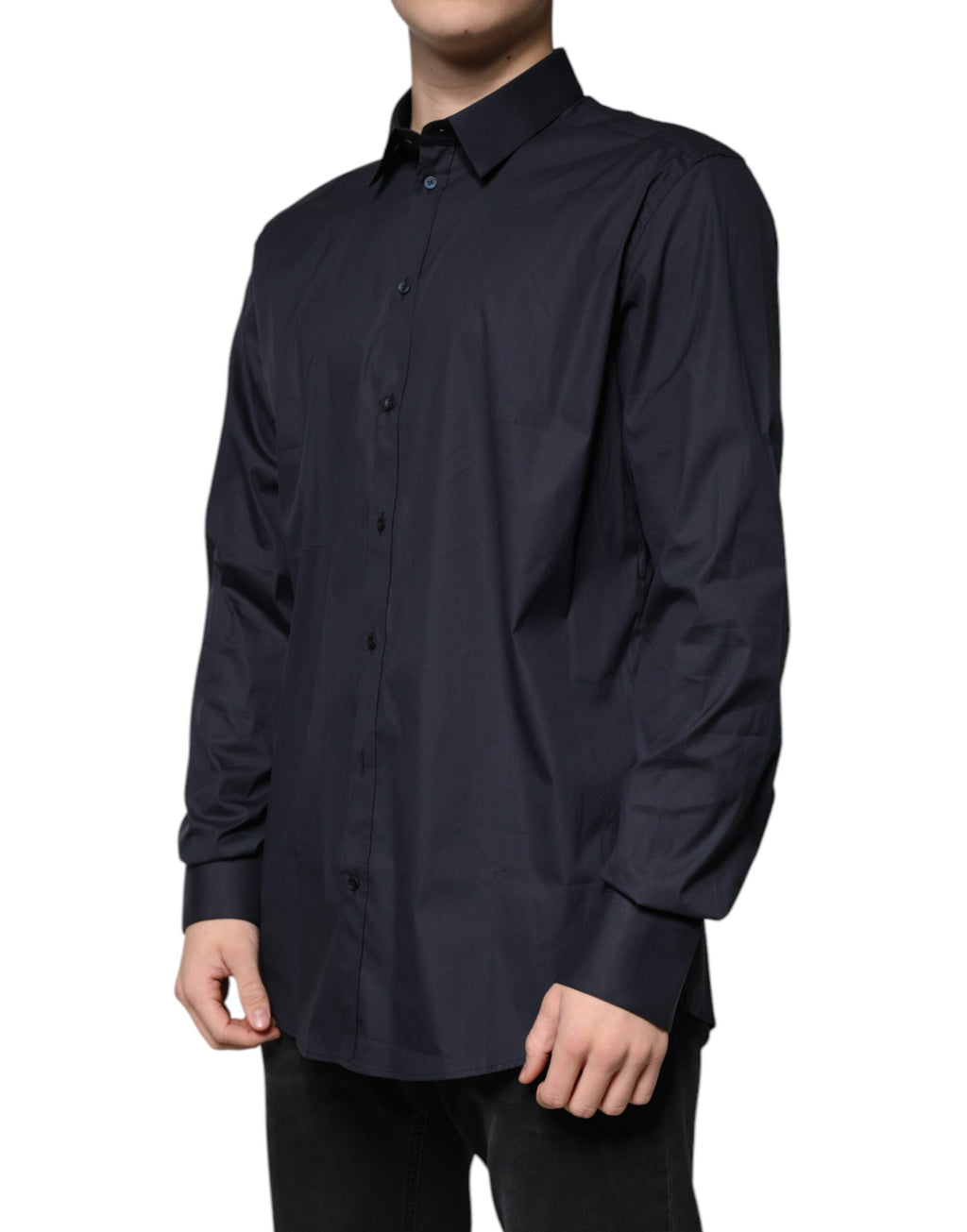 Chemise de soirée Dolce & Gabbana en coton mélangé noir et doré