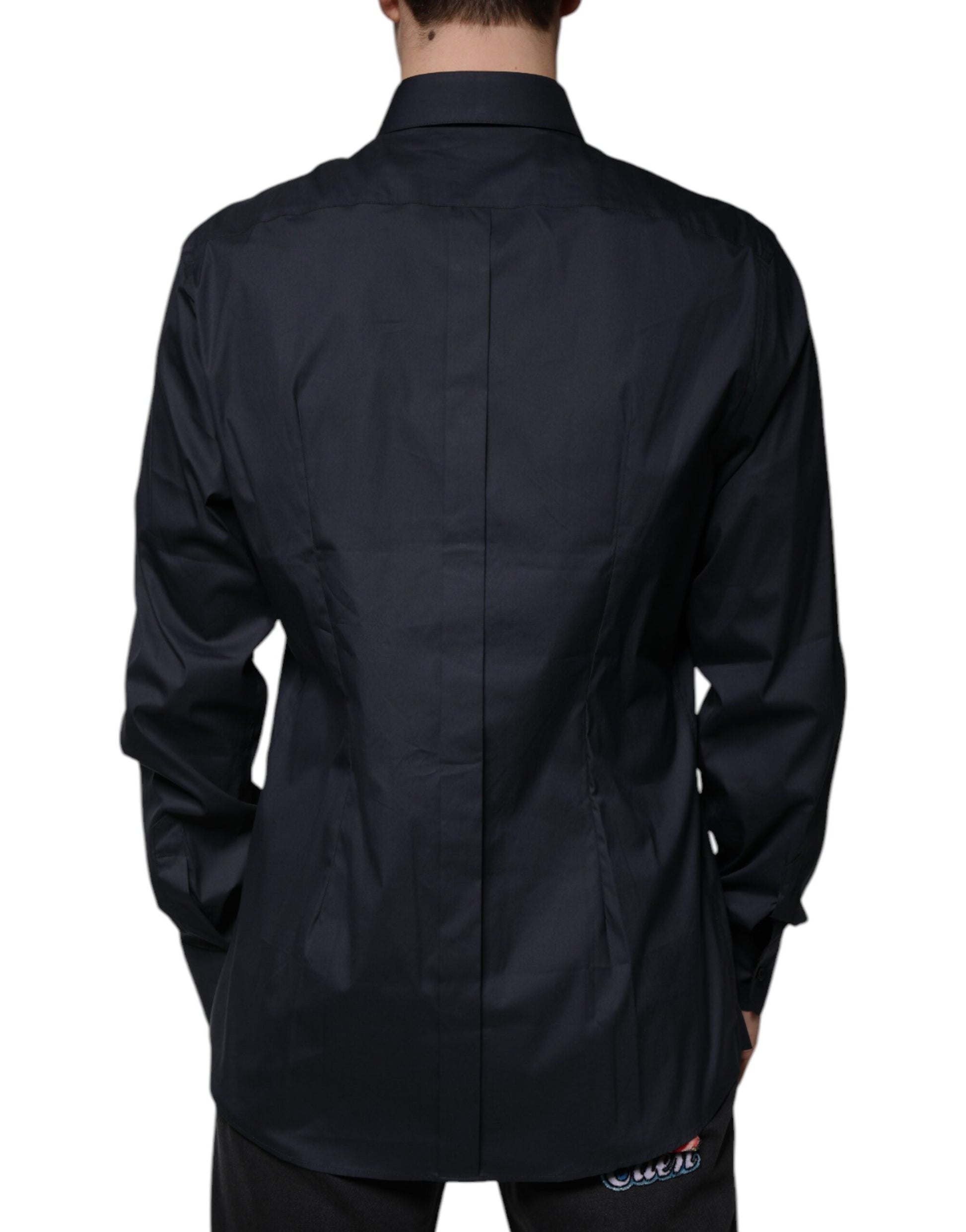 Chemise de soirée Dolce & Gabbana en coton mélangé noir et doré
