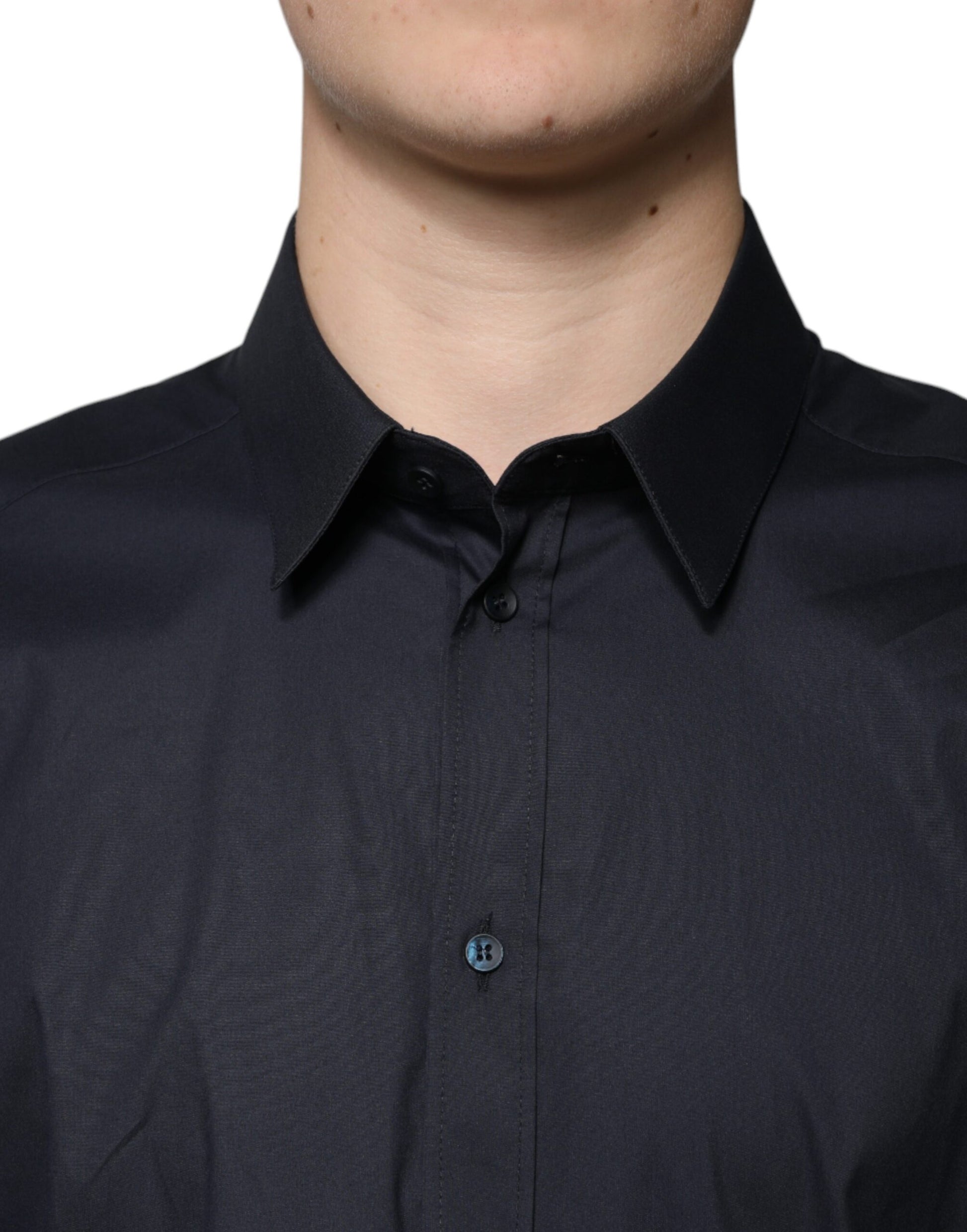 Chemise de soirée Dolce & Gabbana en coton mélangé noir et doré