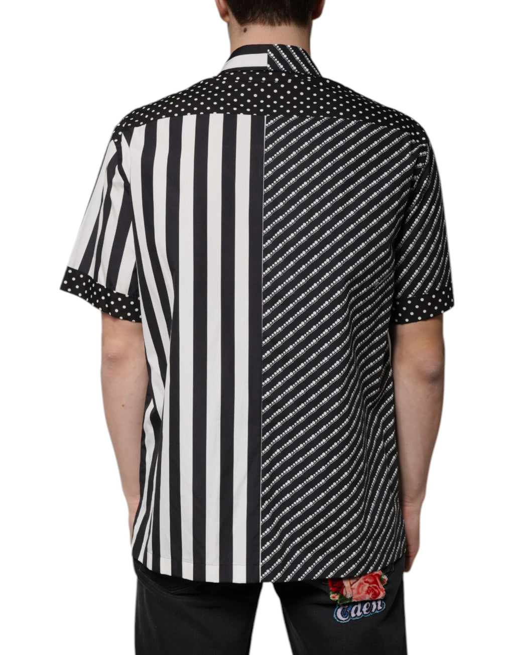 Chemise décontractée à rayures noires et blanches Dolce & Gabbana