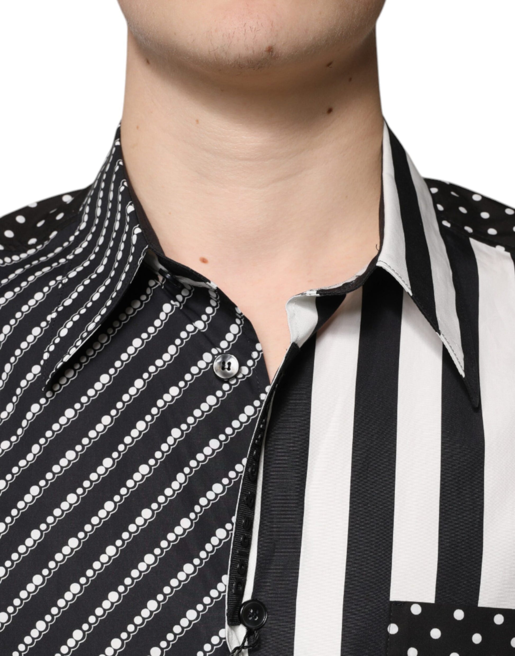 Chemise décontractée à rayures noires et blanches Dolce & Gabbana
