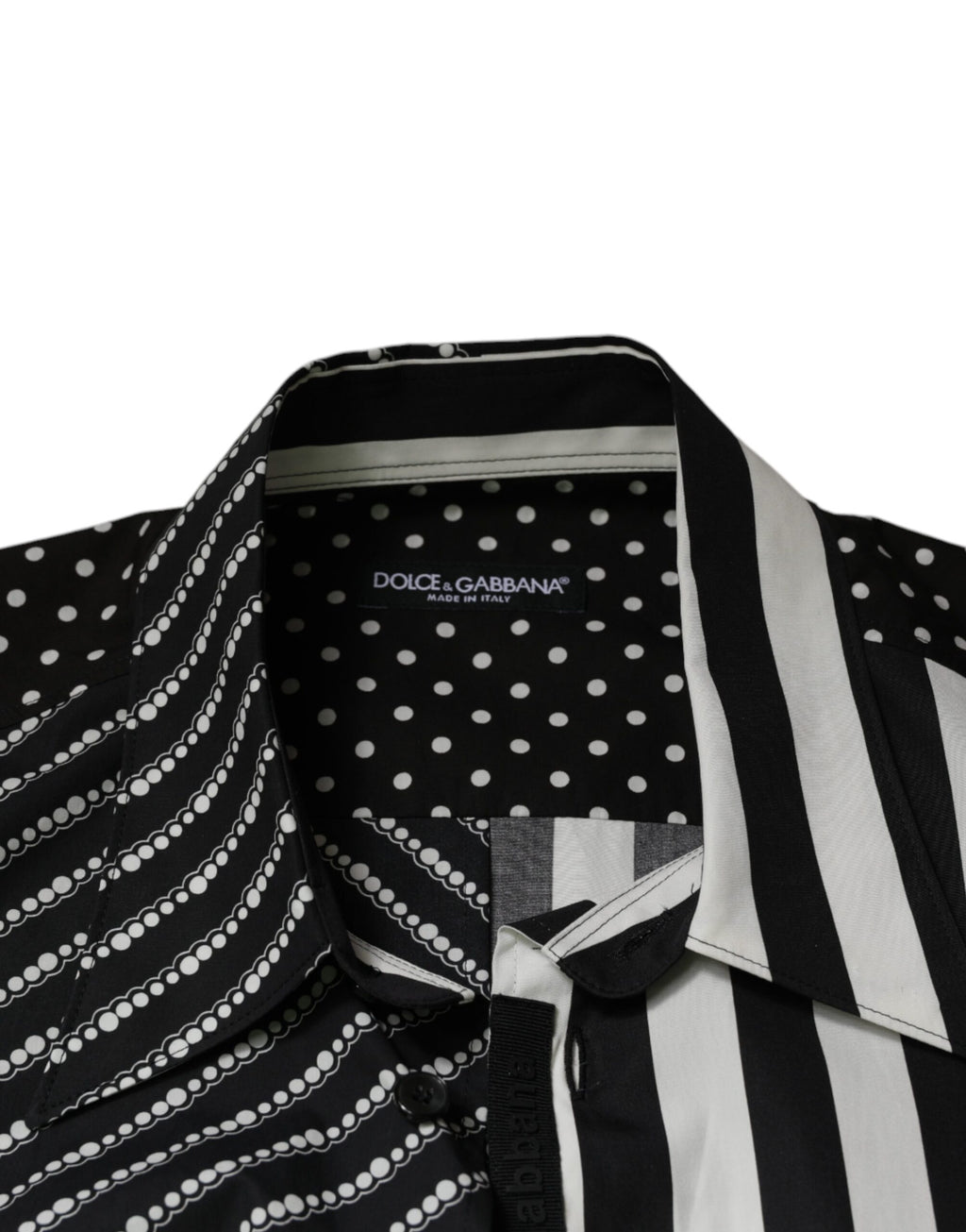 Chemise décontractée à rayures noires et blanches Dolce & Gabbana