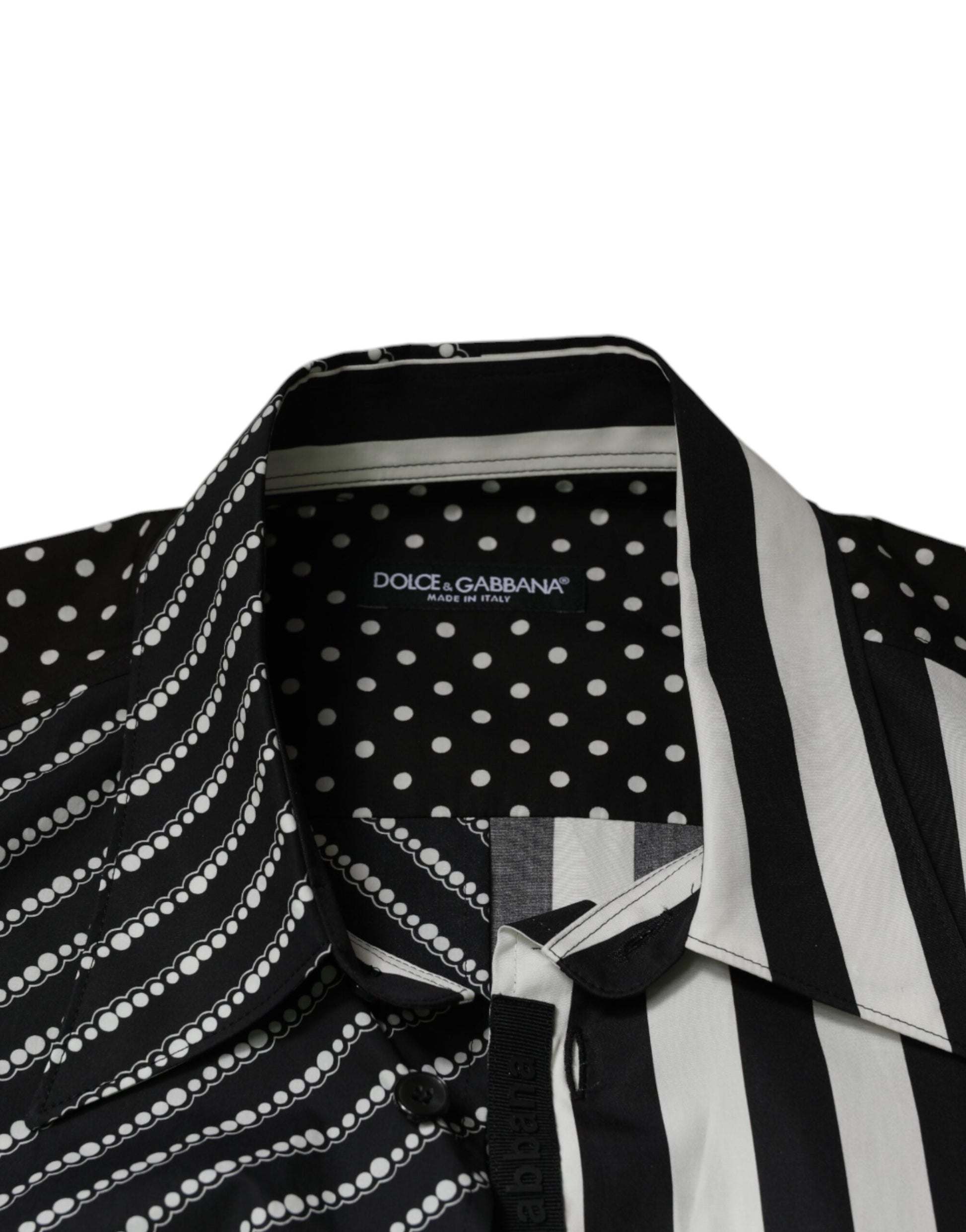 Chemise décontractée à rayures noires et blanches Dolce & Gabbana