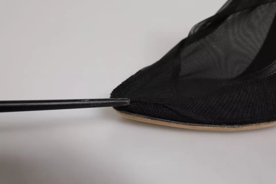 Chaussures Bottines Chaussettes Dolce & Gabbana en Maille Extensible Noire