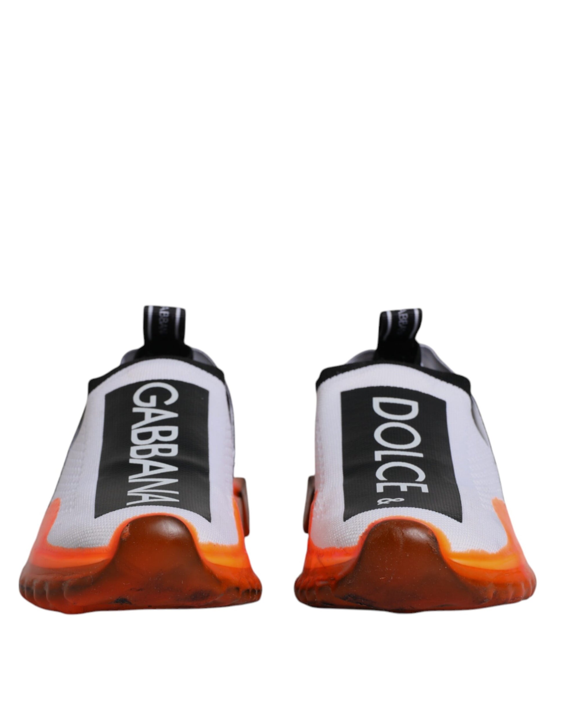 Chaussures Sneakers Sorrento Slip-on Blanches Orange Dolce & Gabbana