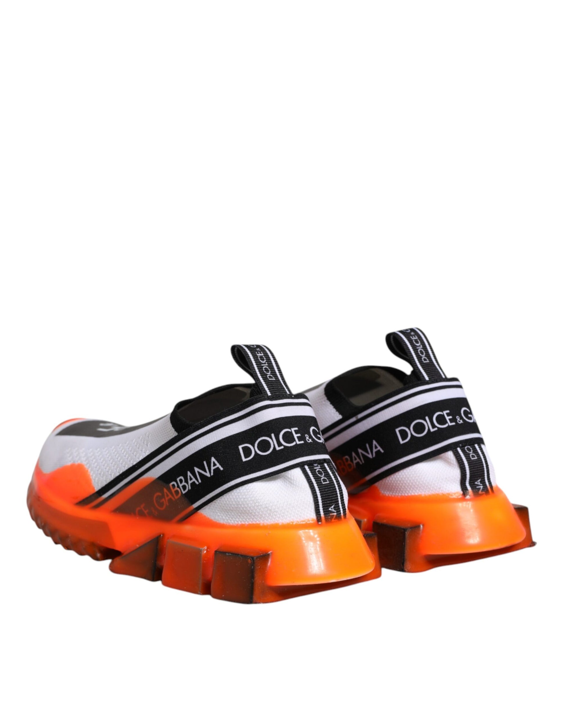 Chaussures Sneakers Sorrento Slip-on Blanches Orange Dolce & Gabbana
