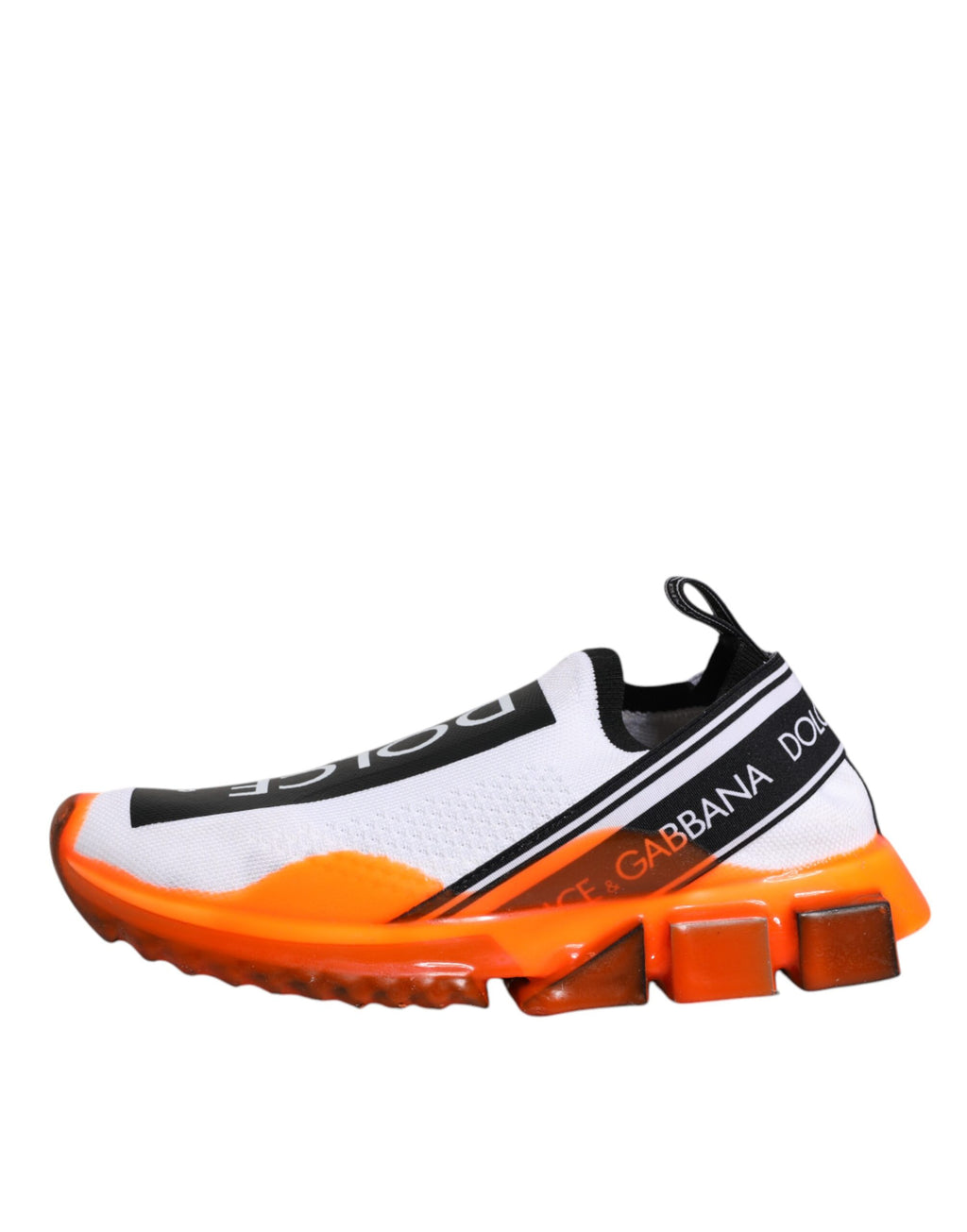 Chaussures Sneakers Sorrento Slip-on Blanches Orange Dolce & Gabbana