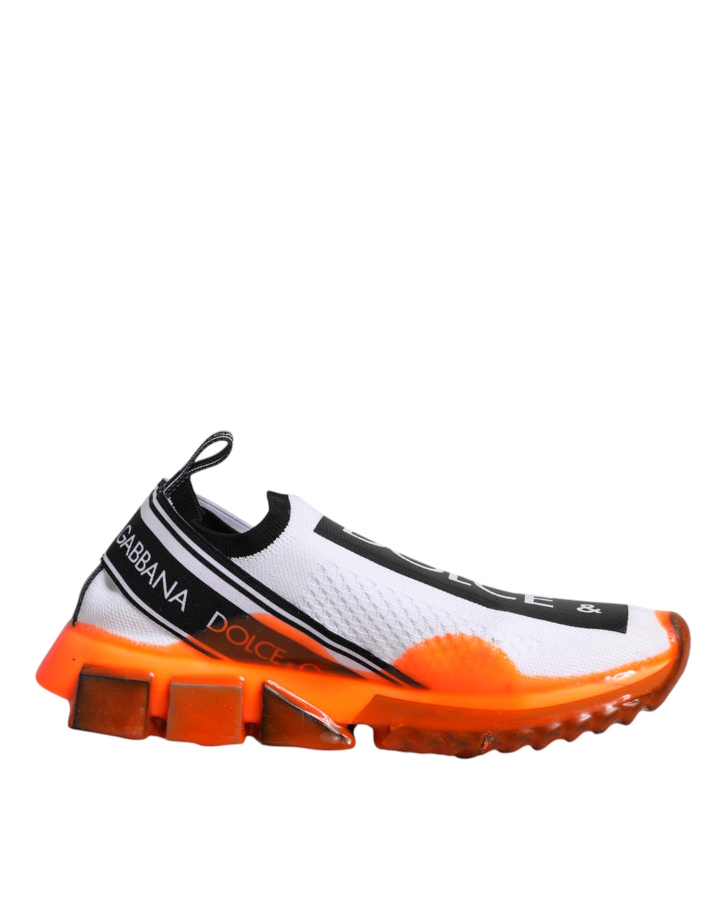 Chaussures Sneakers Sorrento Slip-on Blanches Orange Dolce & Gabbana
