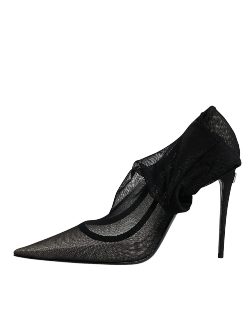 Chaussures bottes style chaussettes en maille de viscose noire Dolce & Gabbana
