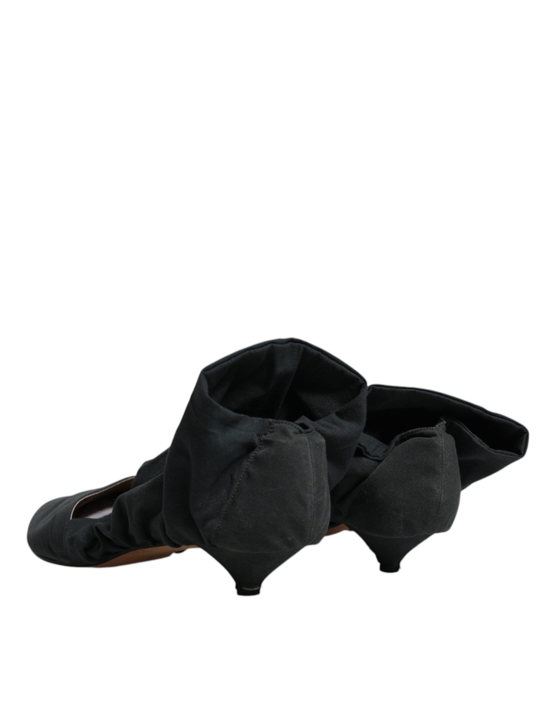 Chaussures-bottes-chaussettes montantes vertes en coton Dolce & Gabbana