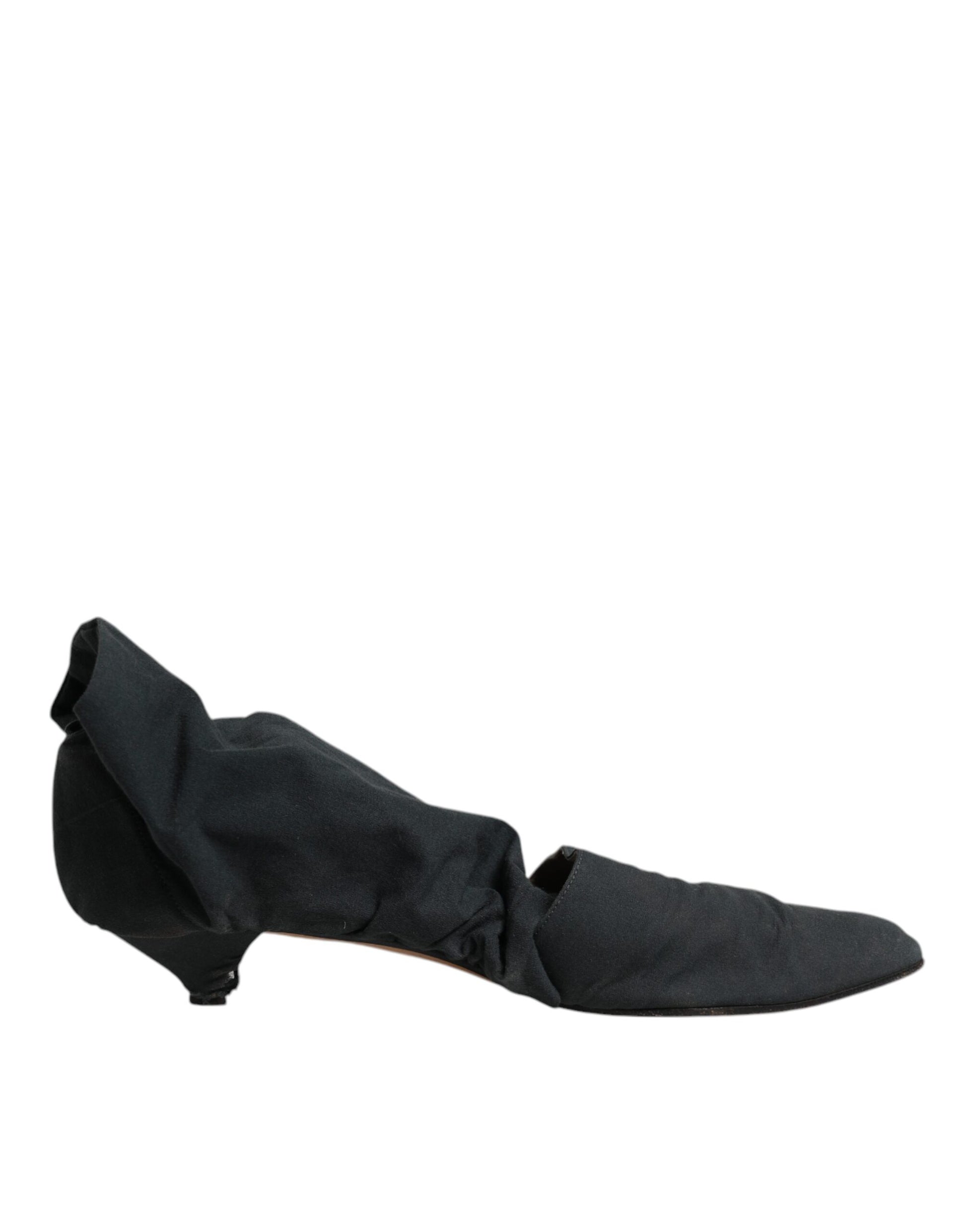 Chaussures-bottes-chaussettes montantes vertes en coton Dolce & Gabbana