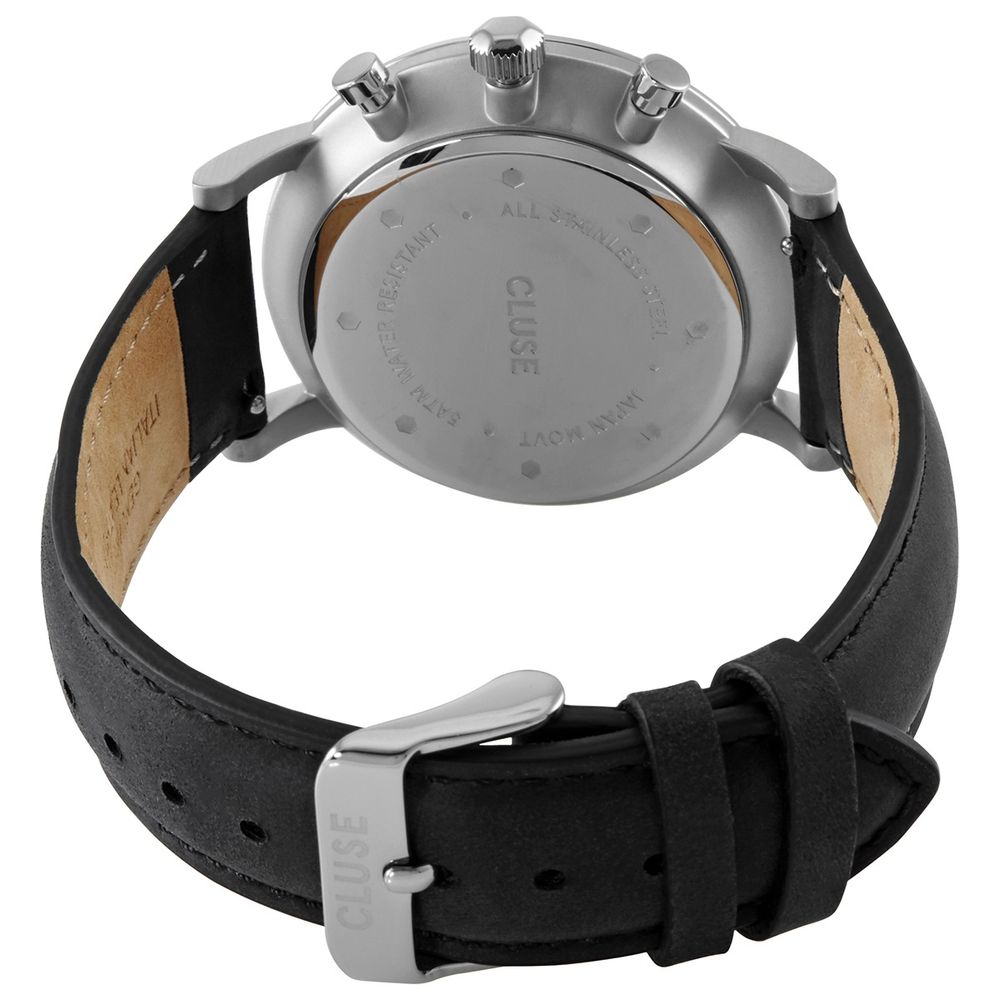 Cluse – Schwarze Lederuhr