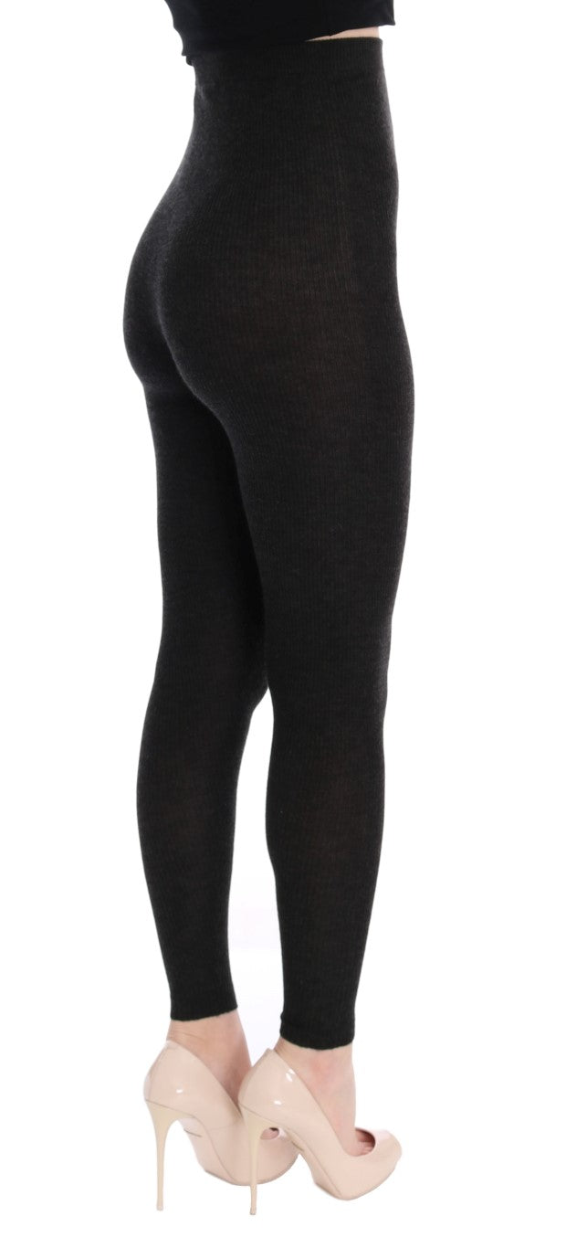 Collants Dolce & Gabbana gris en cachemire stretch