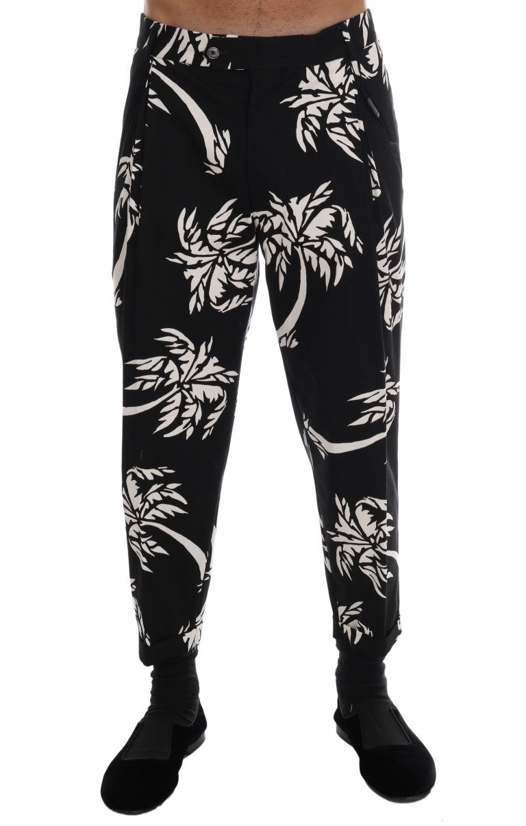 Pantalon Dolce & Gabbana Tree en coton stretch noir