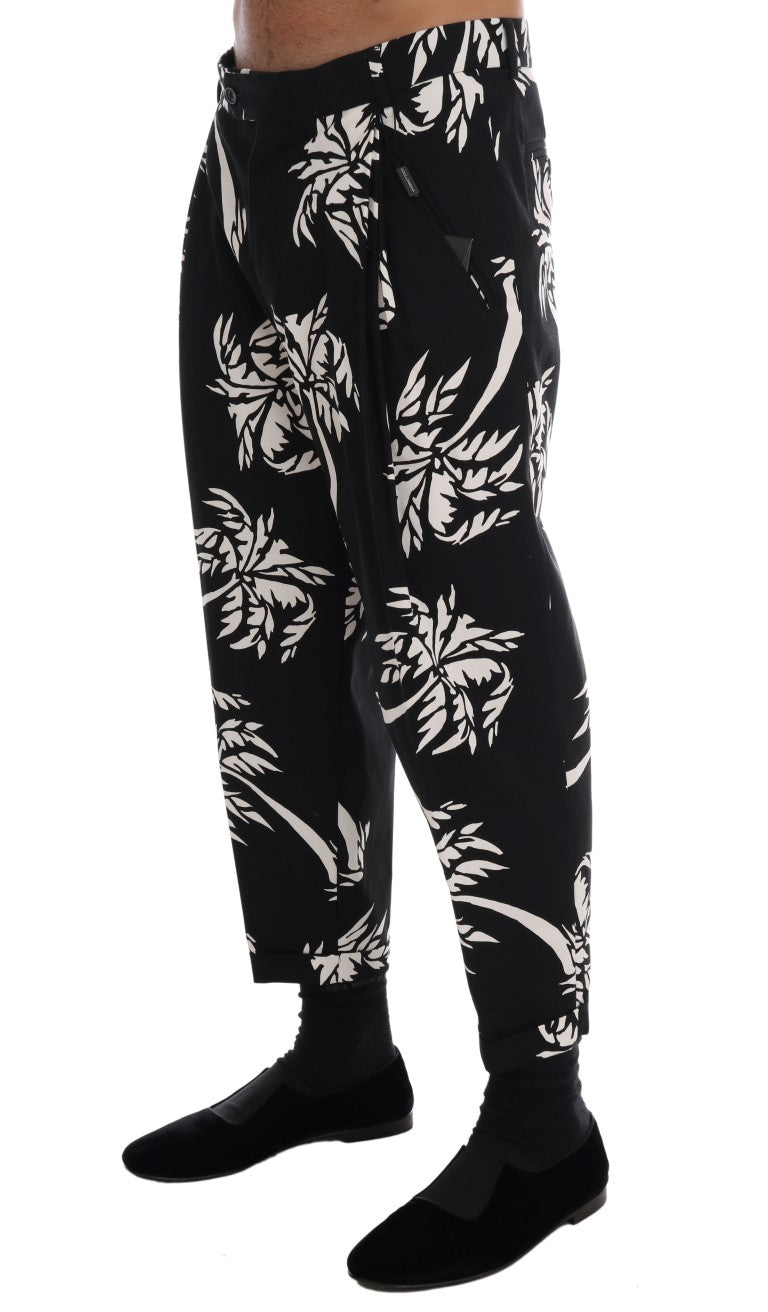 Pantalon Dolce & Gabbana Tree en coton stretch noir