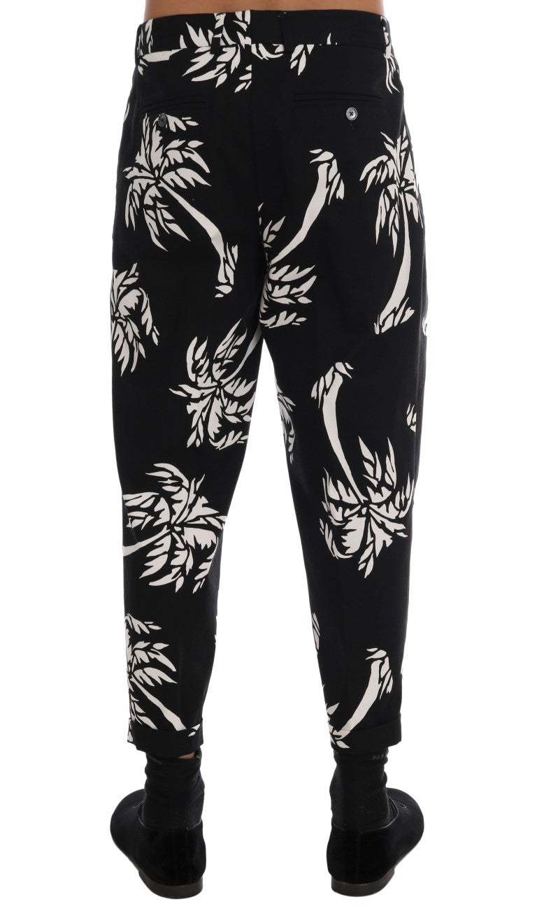 Pantalon Dolce & Gabbana Tree en coton stretch noir