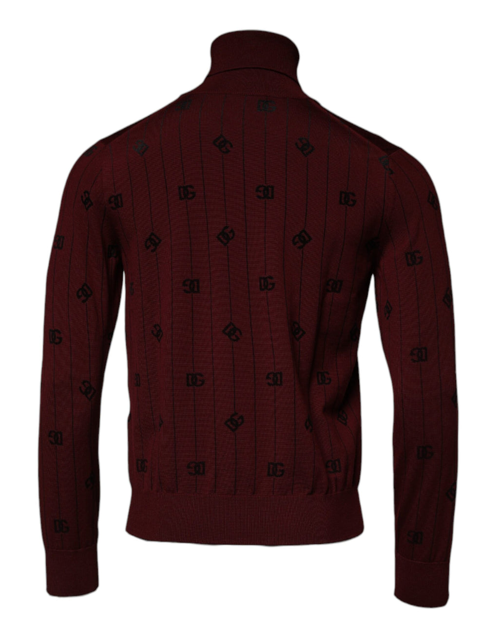 Pull-over à col roulé à monogramme marron Dolce & Gabbana