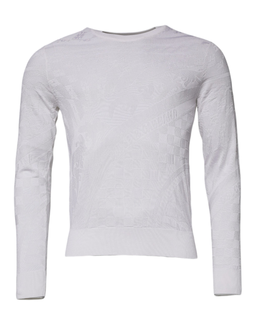 Pull ras-du-cou en soie blanche Dolce & Gabbana pour homme