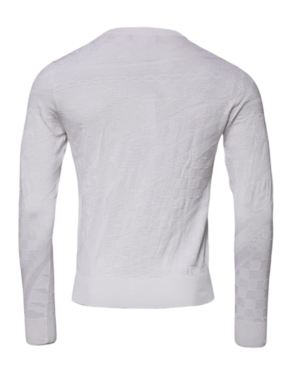 Pull ras-du-cou en soie blanche Dolce & Gabbana pour homme
