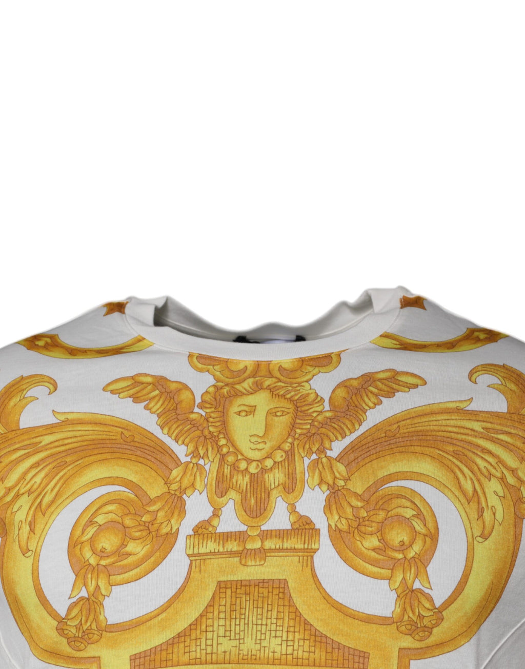 T-shirt en coton blanc à col rond et imprimé Méduse Versace