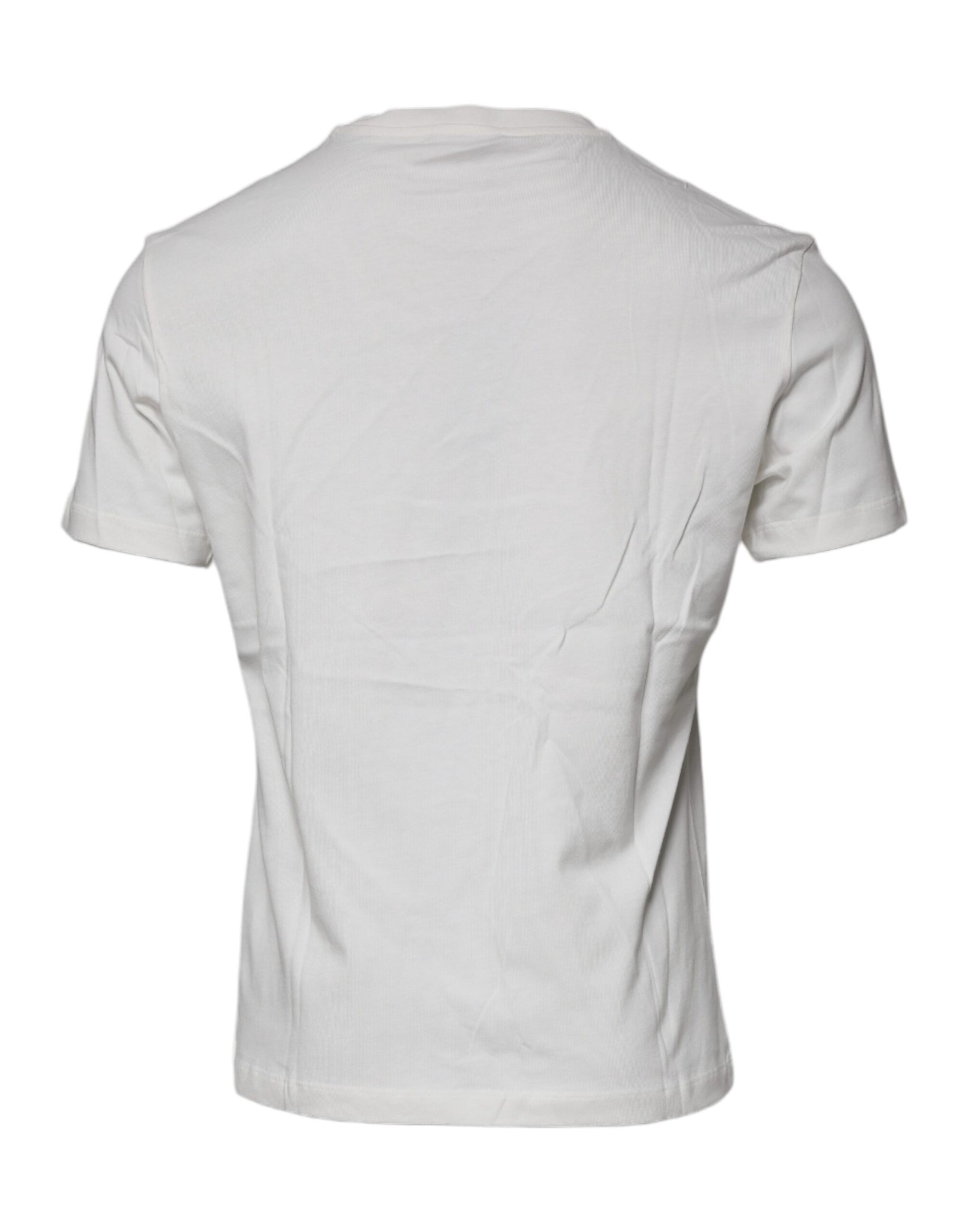 T-shirt en coton blanc à col rond et imprimé Méduse Versace