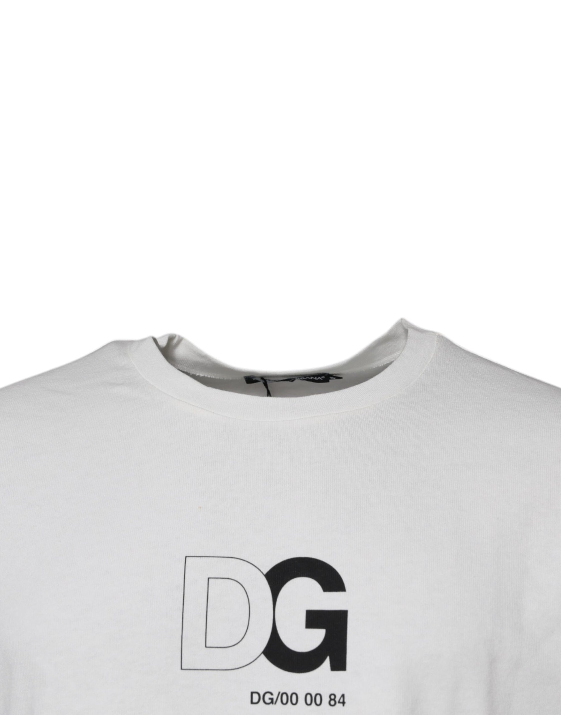 T-shirt Dolce & Gabbana blanc col rond manches courtes logo DG