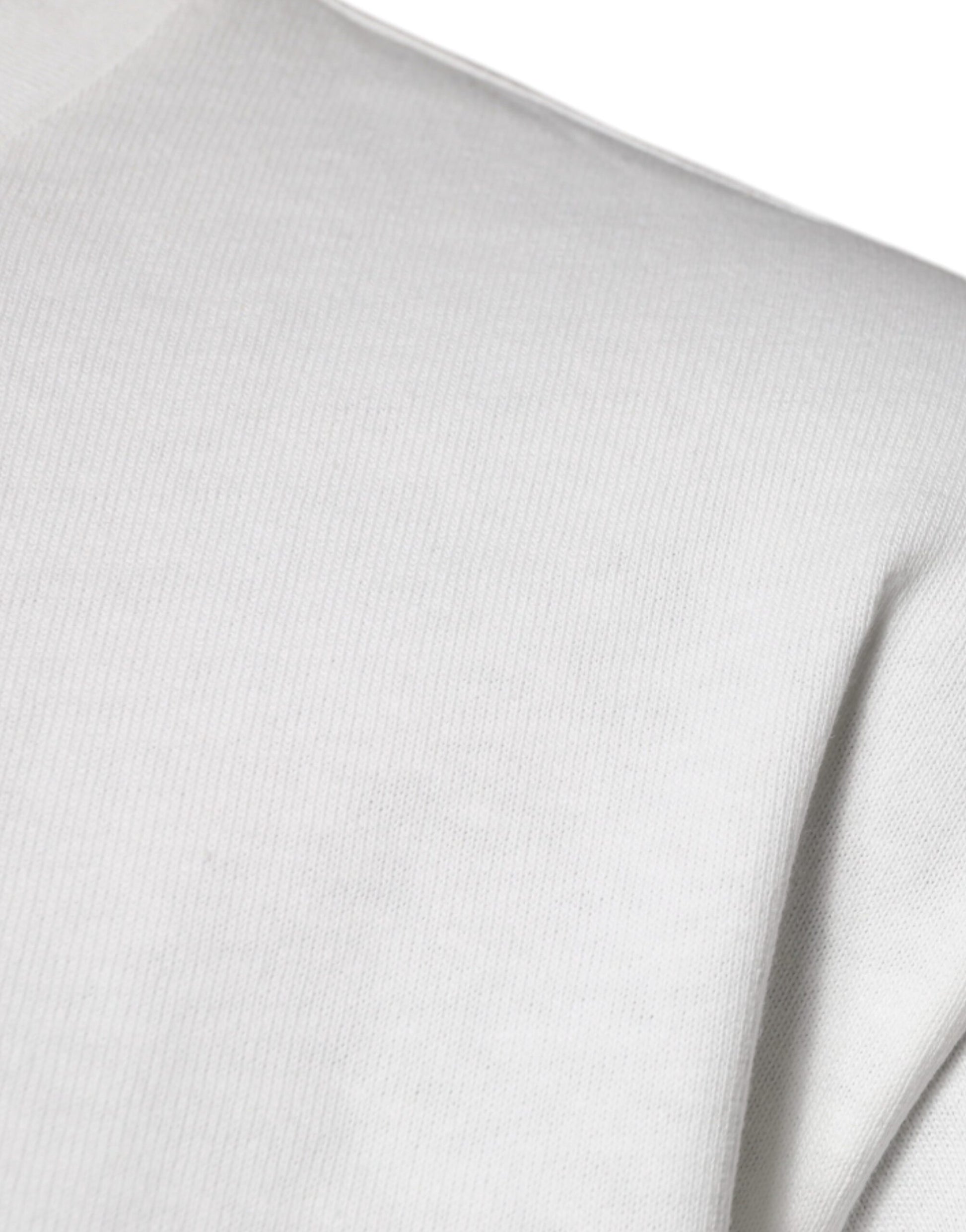 T-shirt Dolce & Gabbana blanc col rond manches courtes logo DG