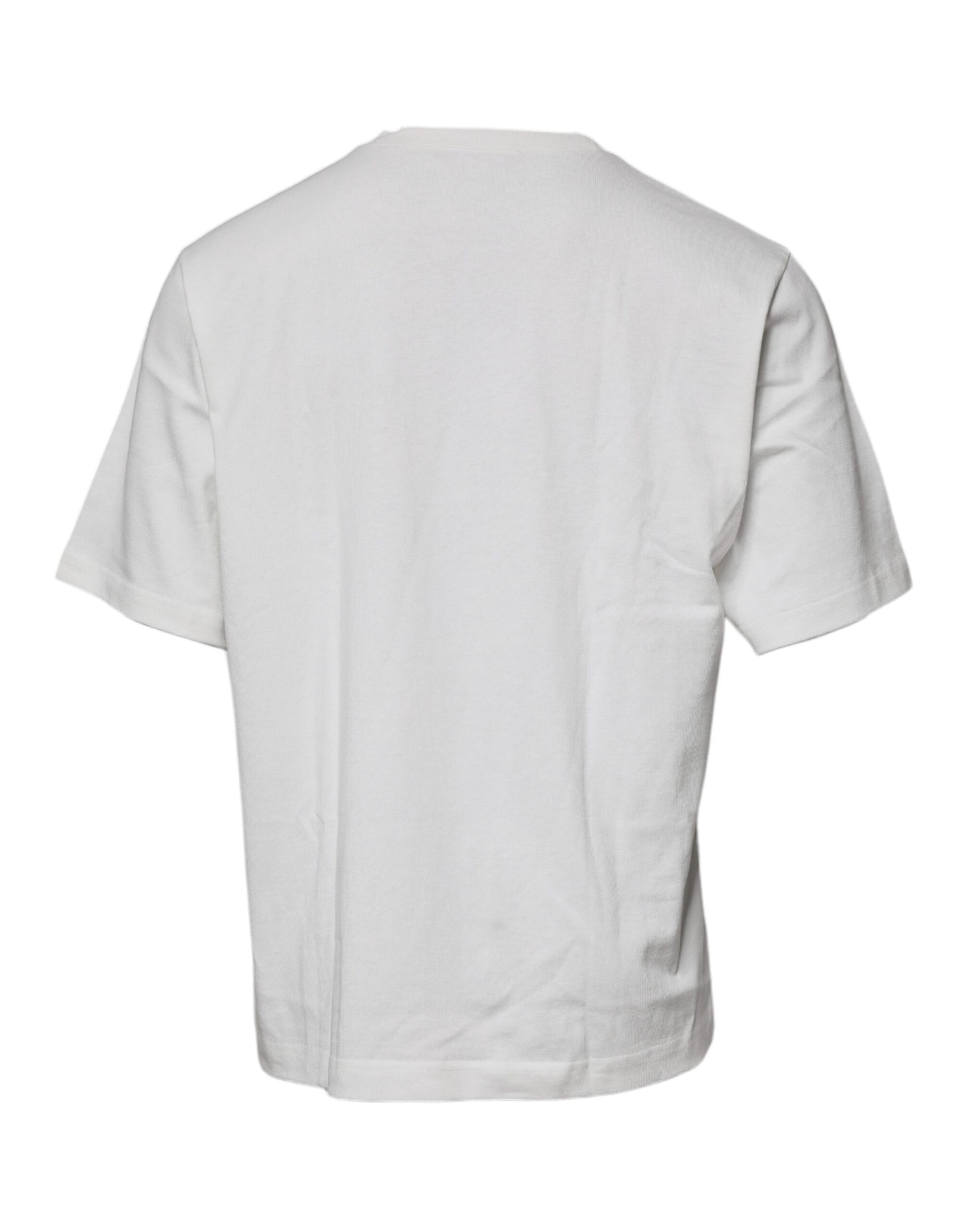 T-shirt Dolce & Gabbana blanc col rond manches courtes logo DG