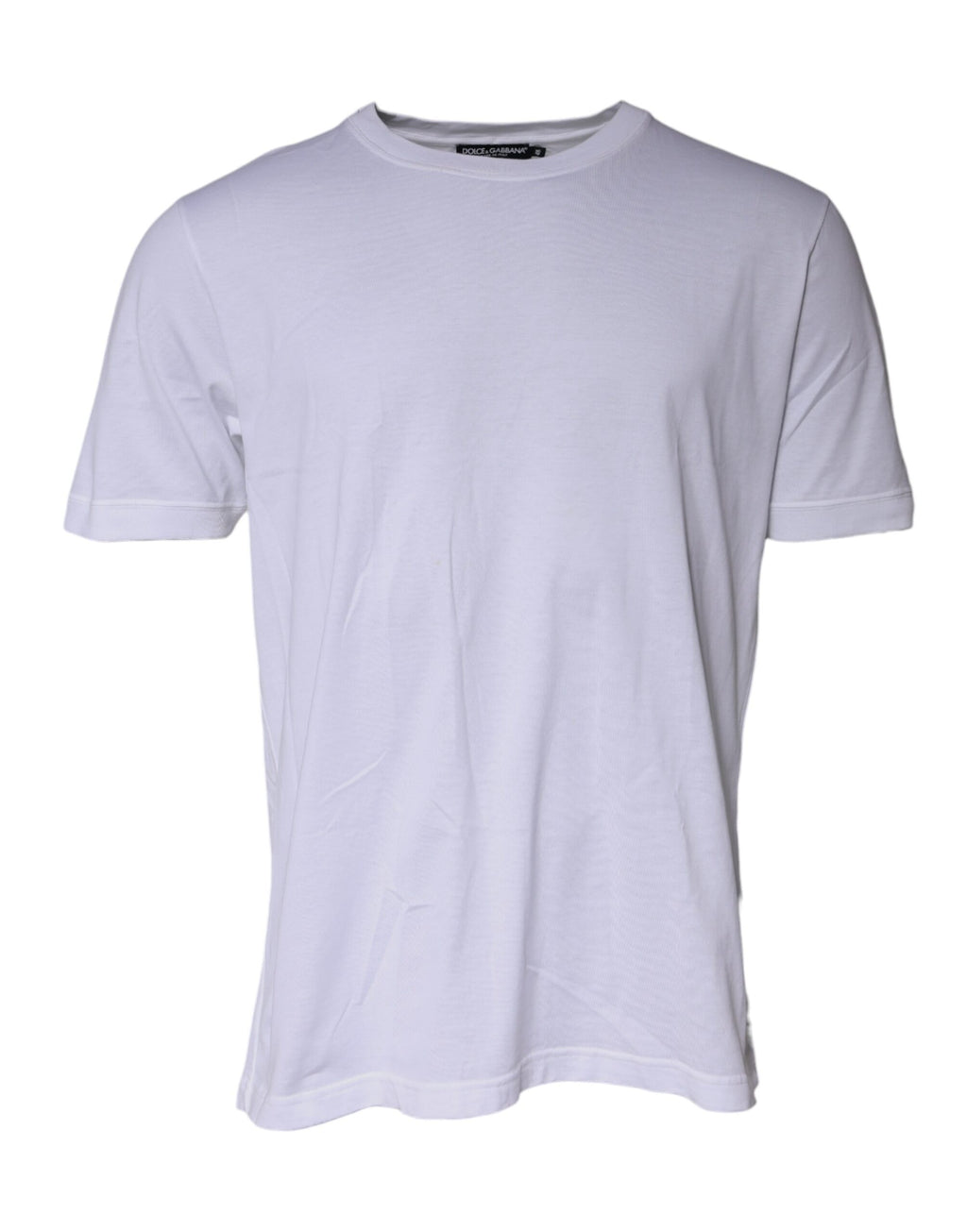 T-shirt Dolce & Gabbana en coton blanc à col rond et manches courtes