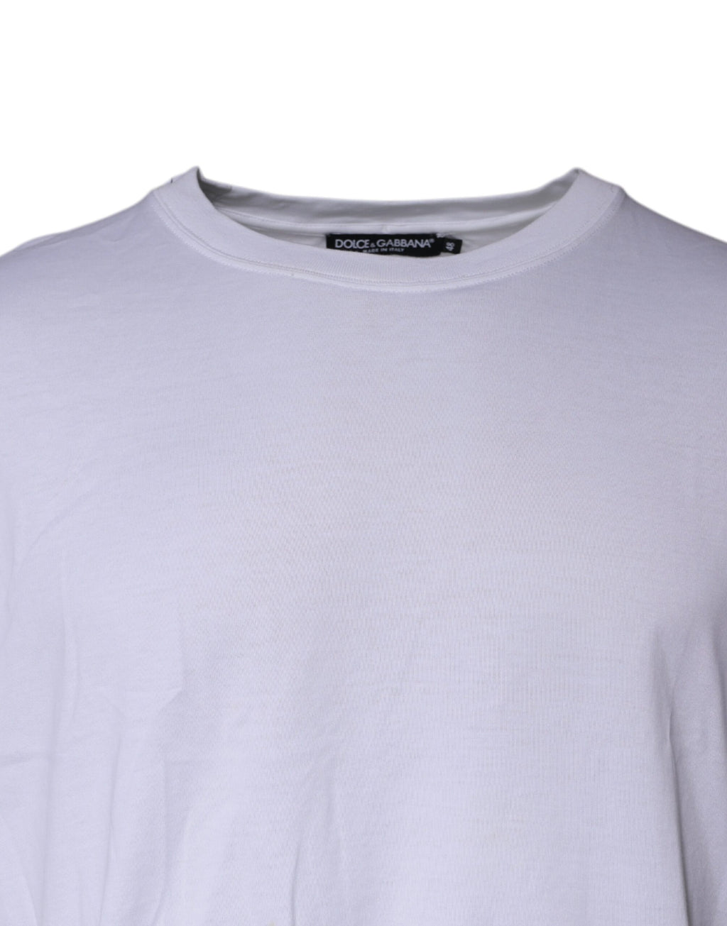 T-shirt Dolce & Gabbana en coton blanc à col rond et manches courtes