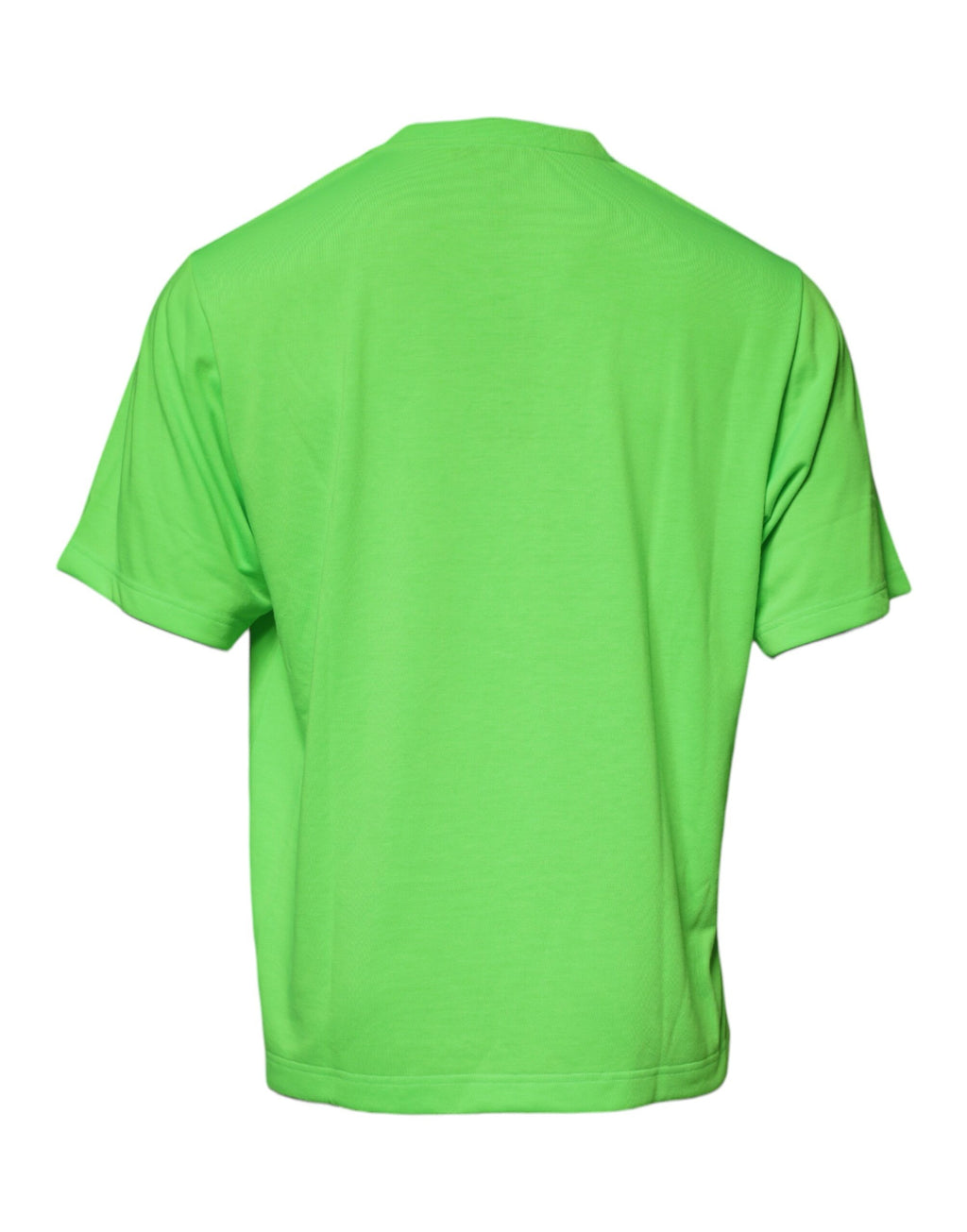 T-shirt col rond en coton vert avec logo DG Dolce & Gabbana