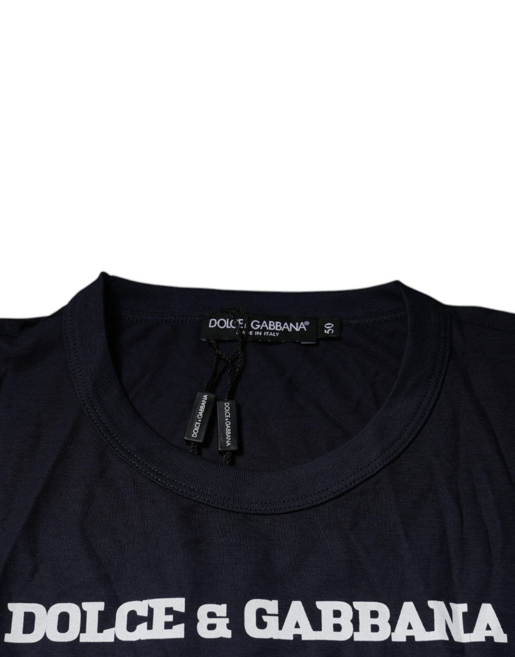 T-shirt à col rond en coton bleu Dolce & Gabbana D&G King Of Love